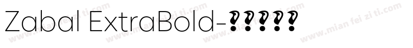 Zabal ExtraBold字体转换